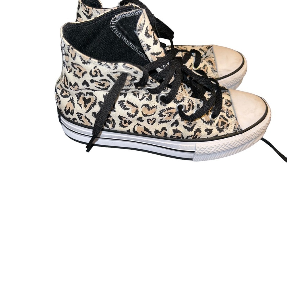 CONVERSE ALL STAR EVA LIFT HI top platform animal print cat youth 4 4Y leopard